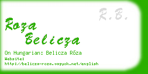 roza belicza business card